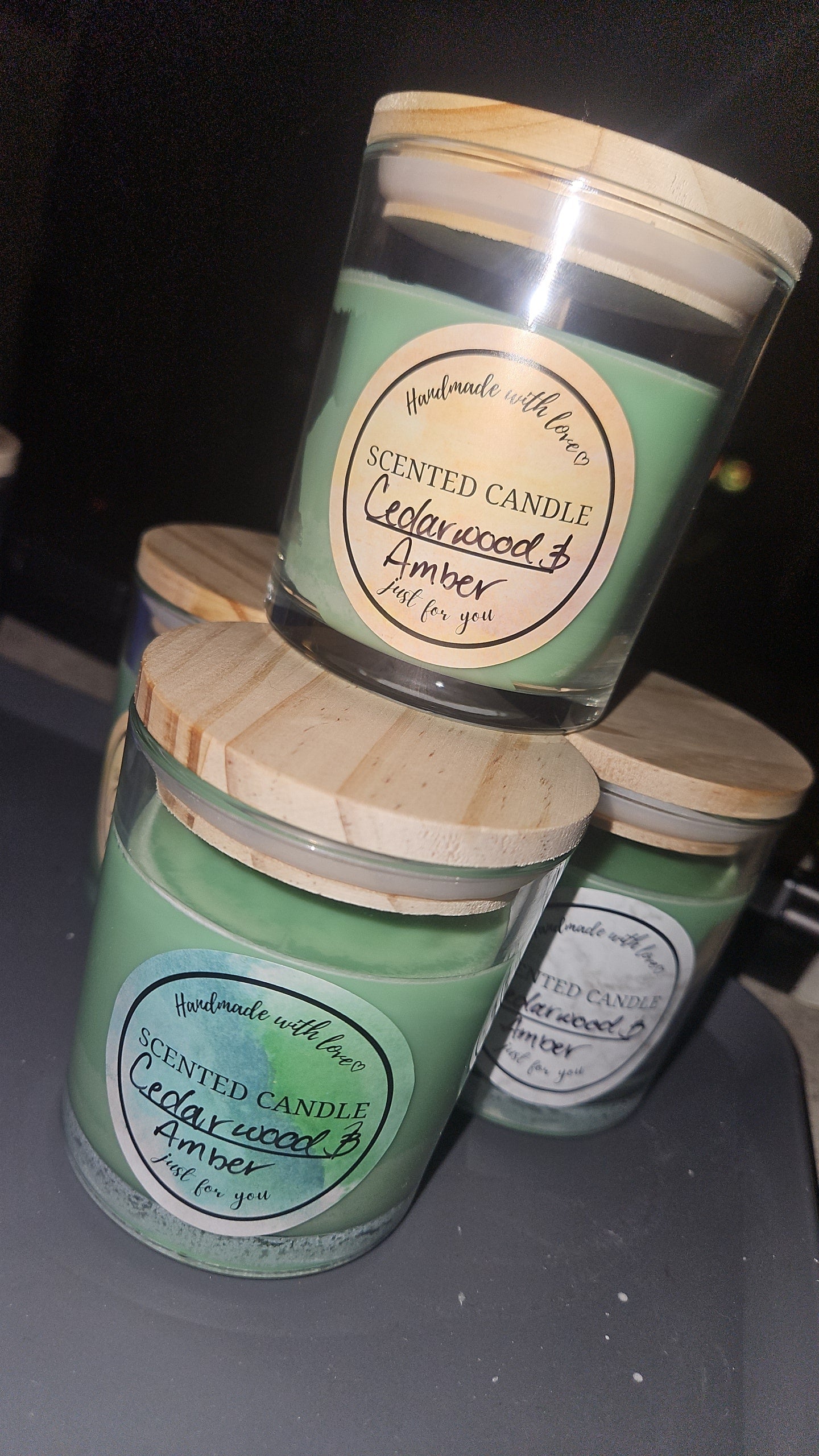 Cedarwood & Amber 8oz soy candle